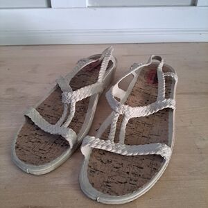Sandak Cream Braided Wedge Sandals Women’s Size 9 (EU 40 / MEX 26)